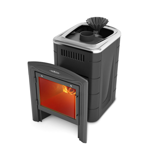 Печь банная Гейзер Мини 2016 Carbon Витра ЗК антрацит